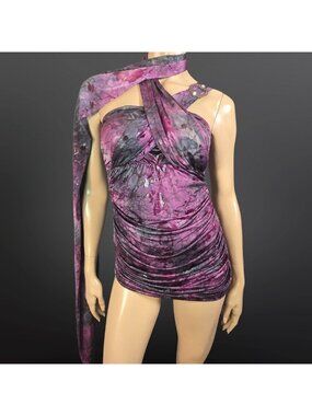 Y2K J Valentine Going Out Top Multi Way One Shoulder With Buckle Size S/M